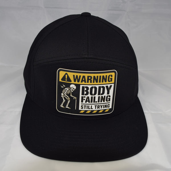 Body Failing Still Trying Premium Perforated Hat - Acrylic Patch