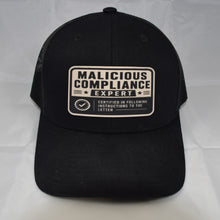 Malicious Compliance Mesh-Back Trucker Hat – Leatherette Patch