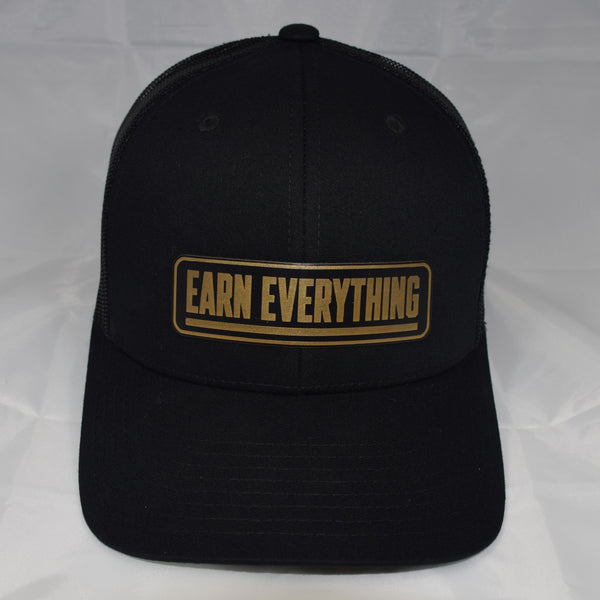 Earn Everything Mesh-Back Trucker Hat – Leatherette Patch