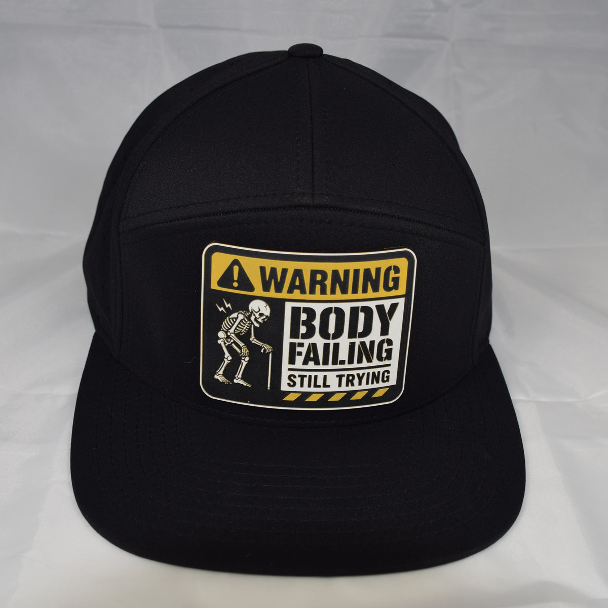 Body Failing Still Trying Premium Perforated Hat - Acrylic Patch