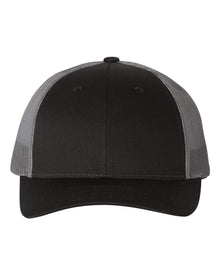 Richardson 115 Low Pro Trucker Cap Black/Charcoal