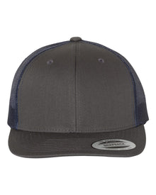 YP Classics Retro Trucker Cap 6606 Charcoal/Navy